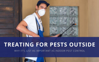 Pest control technician treating the outer perimeter of a home - Keep pests away form your home with Terminix WIl-Kil